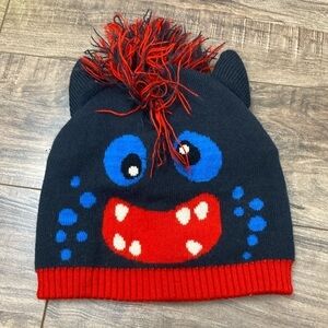 EUC Kids Monster Beanie with Ears and Mohawk Size 4-7 years
